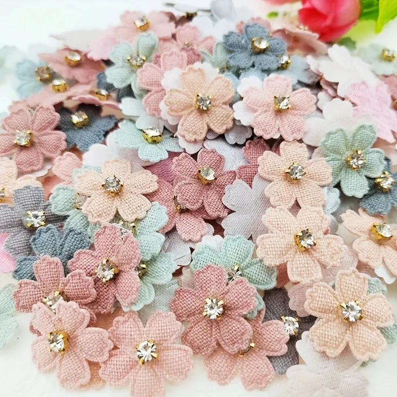 100pcs 23cm Rhinestone Flower Applique for DIY Clothes  Accessories