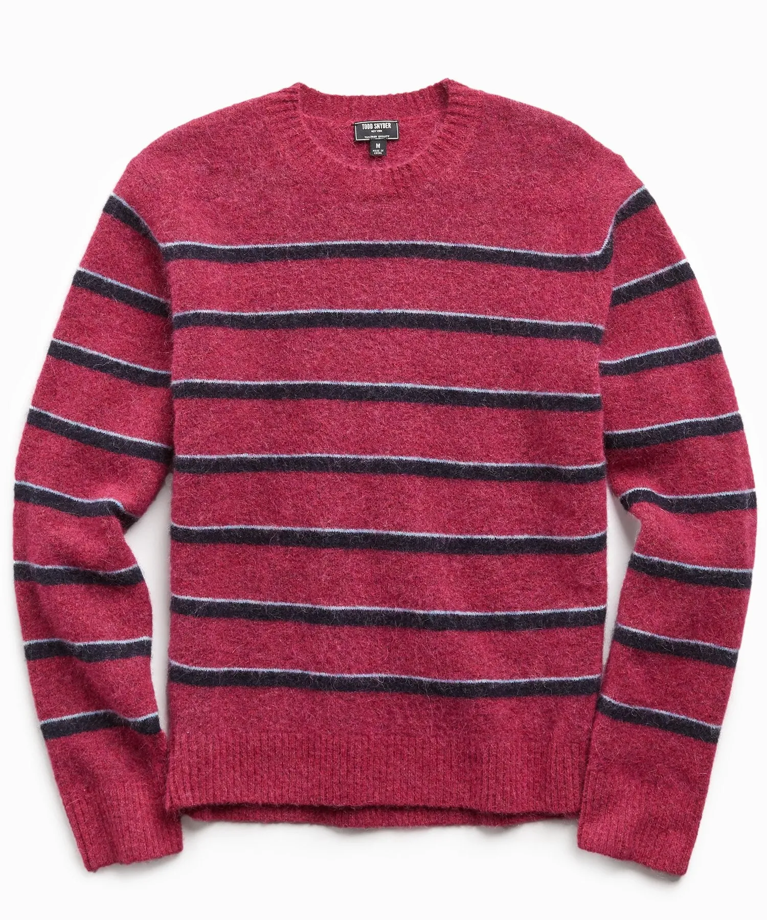 Alpaca Stripe Crew in Pink