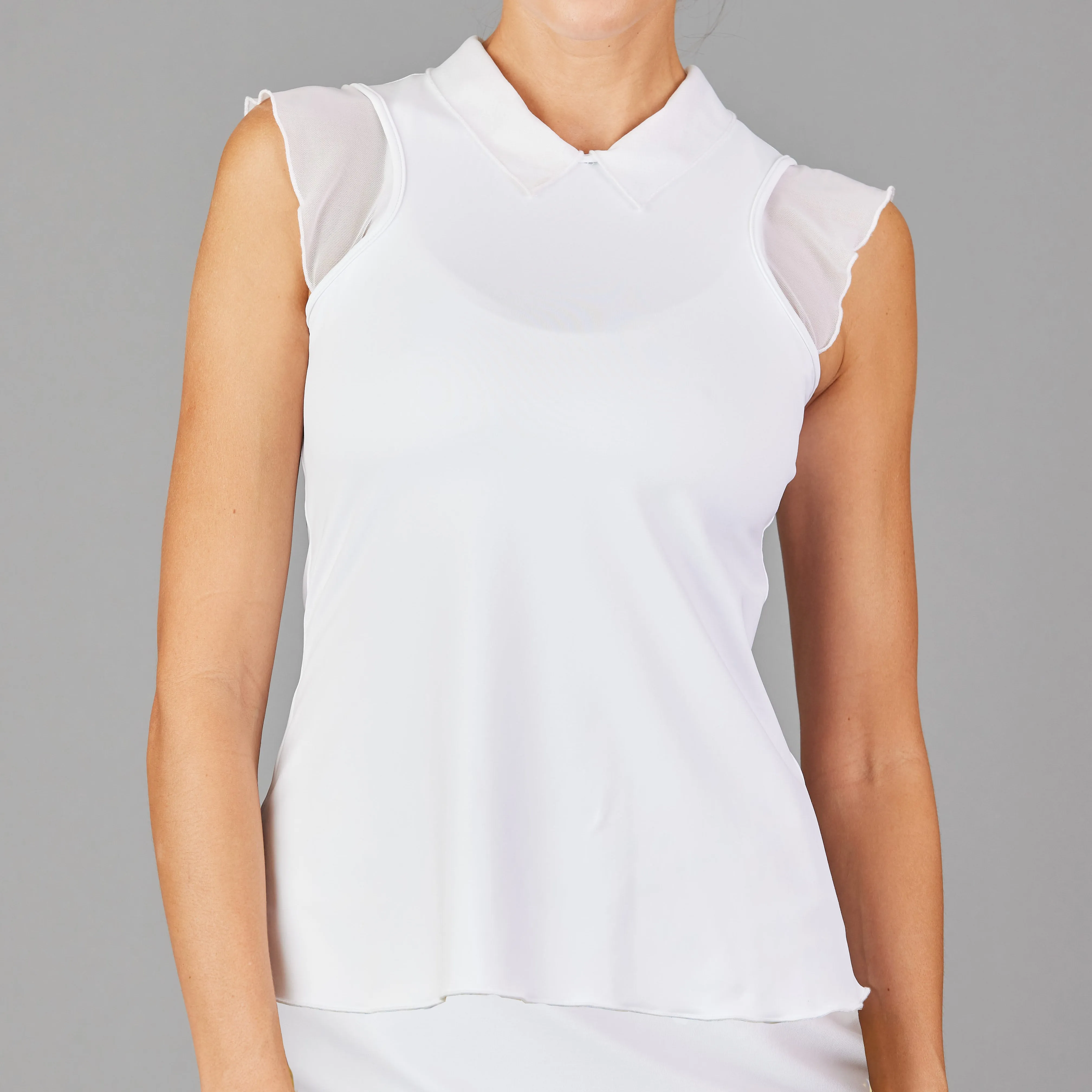 Amethyst Collar Top (white)