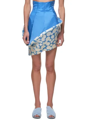 Asymmetrical Tube Skirt (JFSS19S031-BLUE)