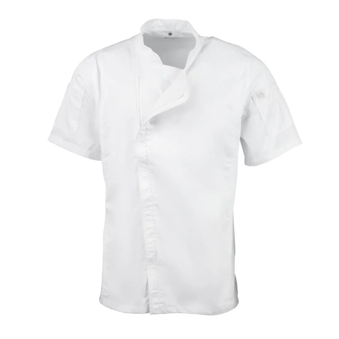 B471-XS Chef Works Springfield Zipper Mens Chefs Jacket White XS