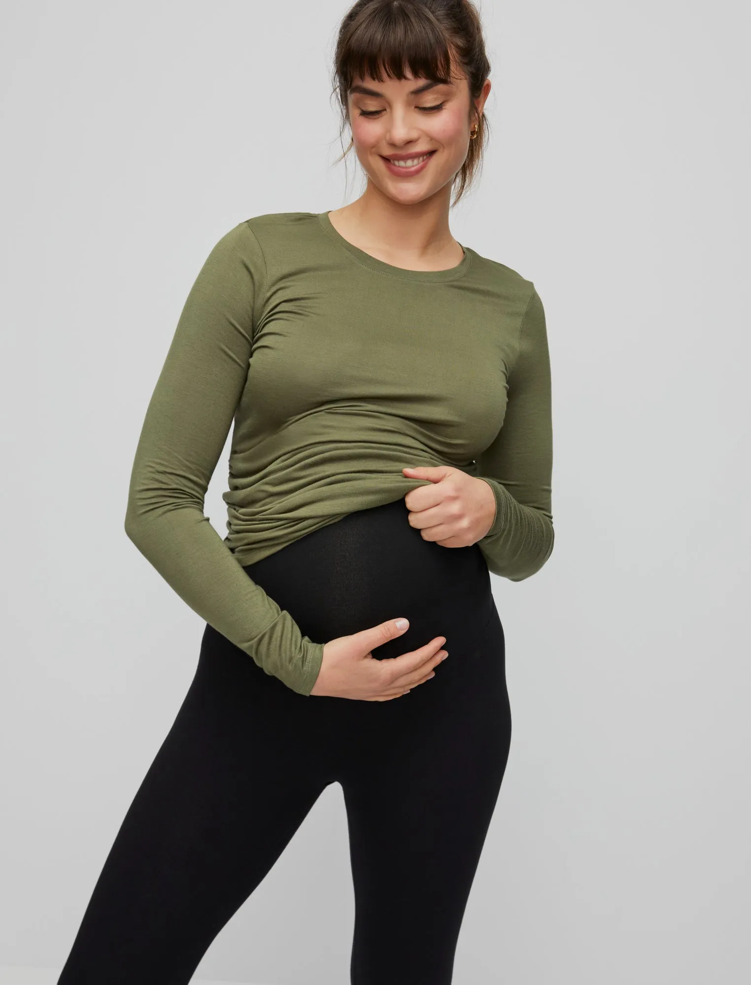 Basic Layering Secret Fit Belly® Maternity Crop Leggings