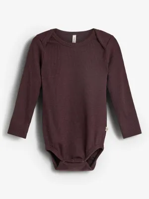 Basic Modal Rib Bodysuit - Little - Dark Purple