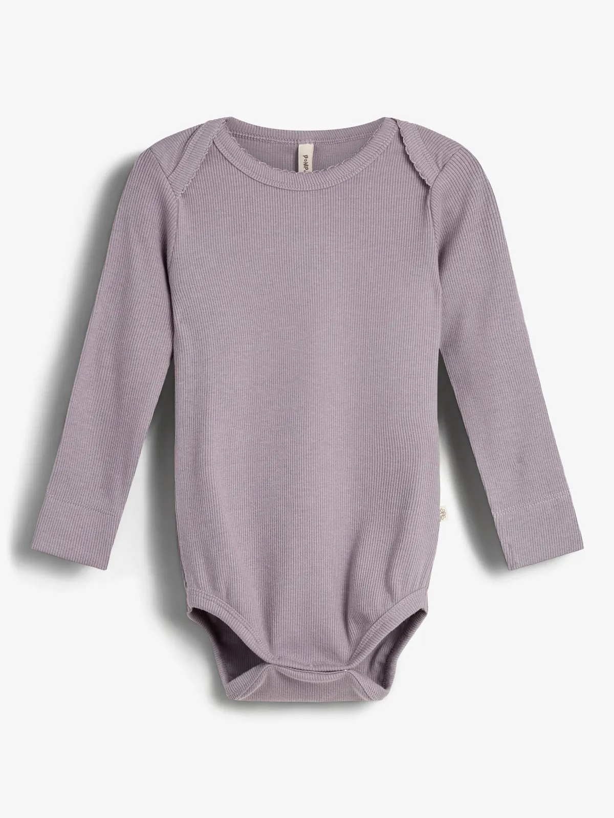 Basic Modal Rib Bodysuit - Little - Dusty Purple