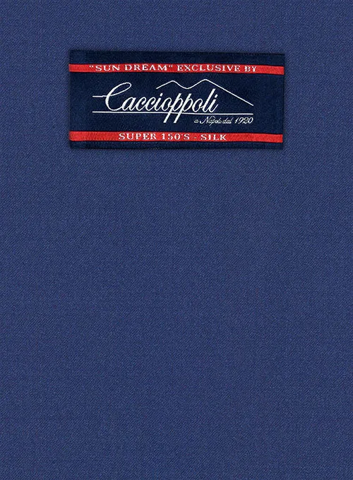 Caccioppoli Sun Dream Royal Blue Wool Silk Pants