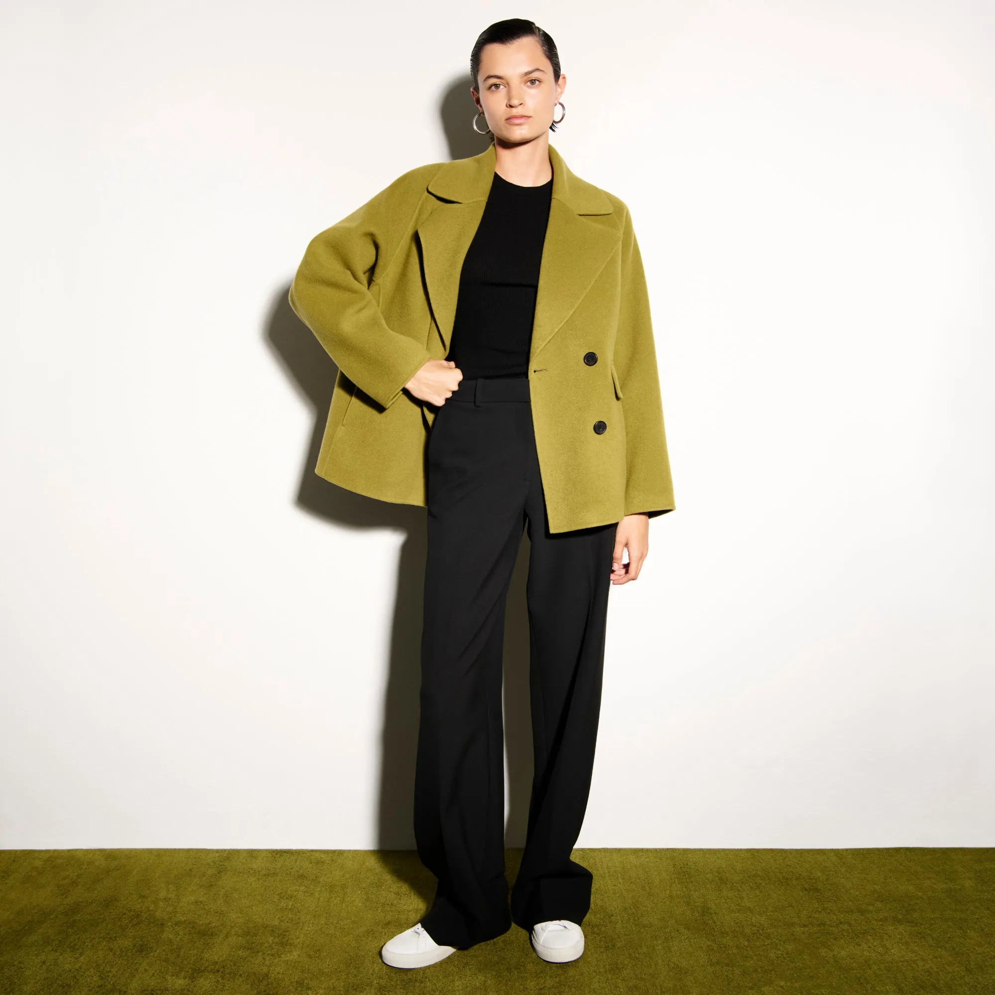 Calista Coat - Double-Face Wool :: Pistachio