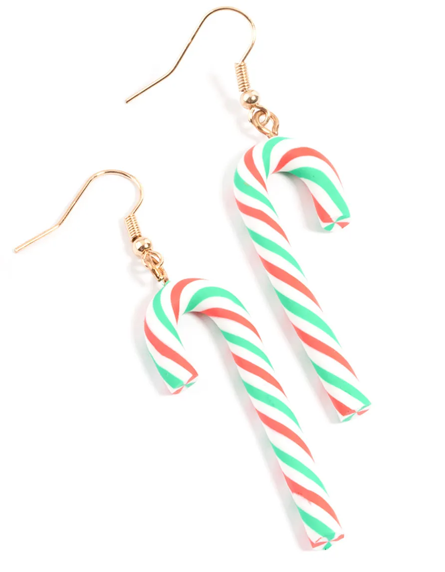 Candy Cane Drop Earrings