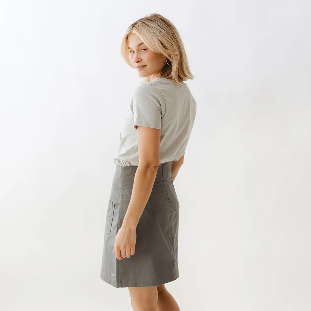 Canvas Skirt, Grey Canvas