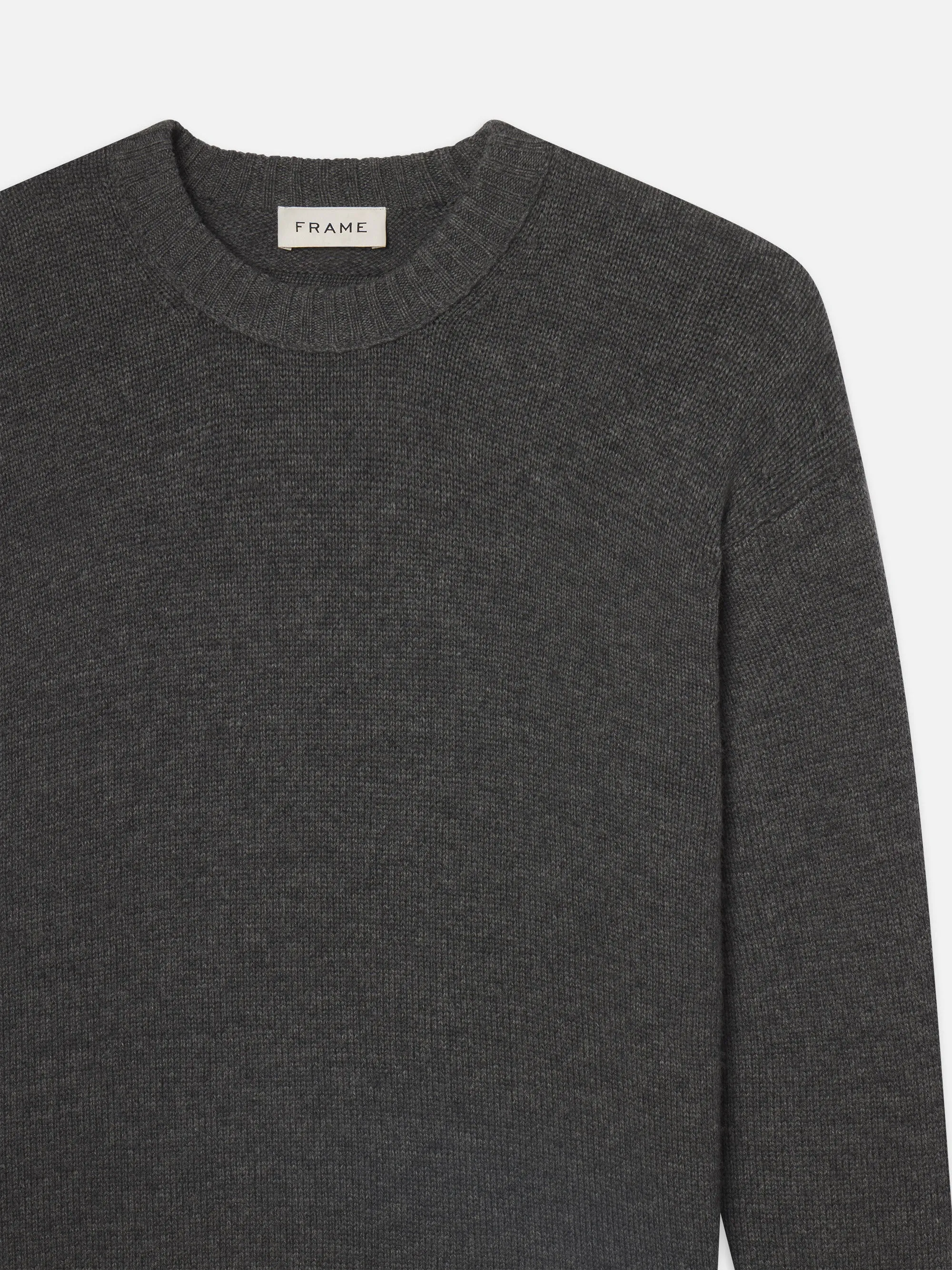 Cashmere Crewneck Sweater -- Dark Grey