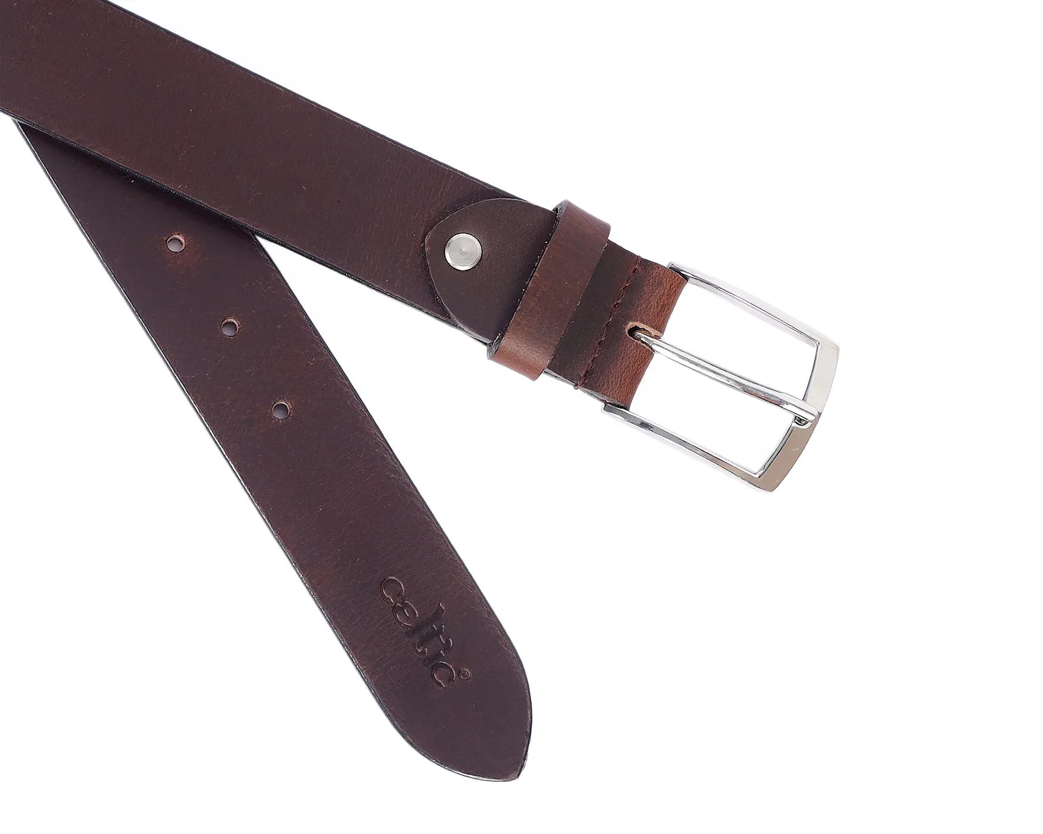 Celtic 35MM Brown Leather Belt, Art: LB-739