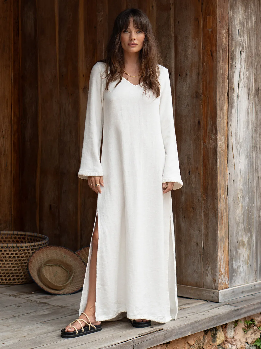 Cielo Ramie Dress Ivory