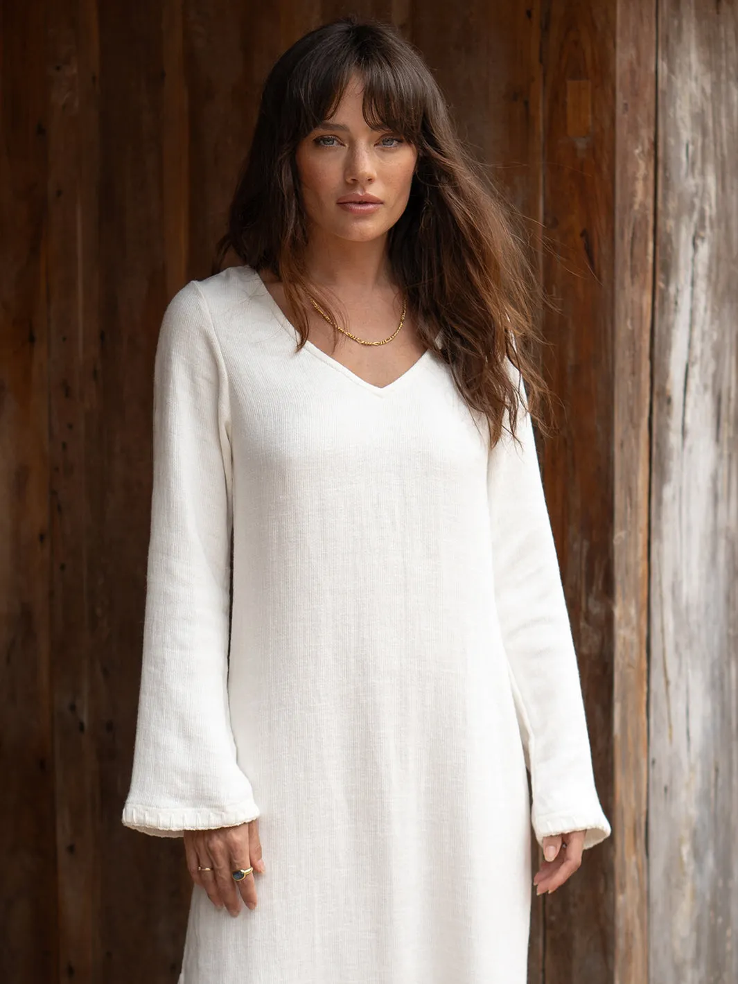 Cielo Ramie Dress Ivory