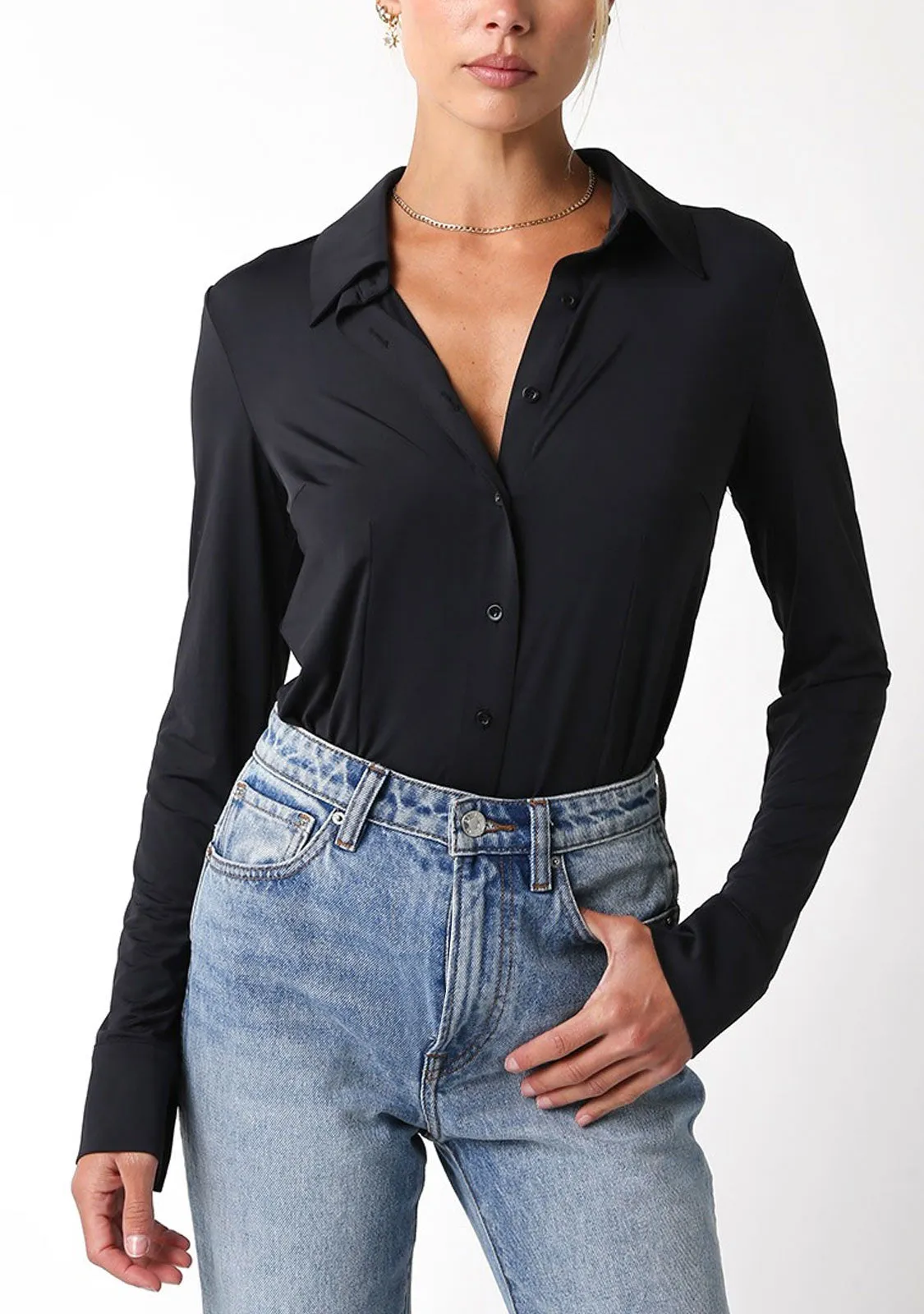 Classic Long Sleeve Button-Up Shirt