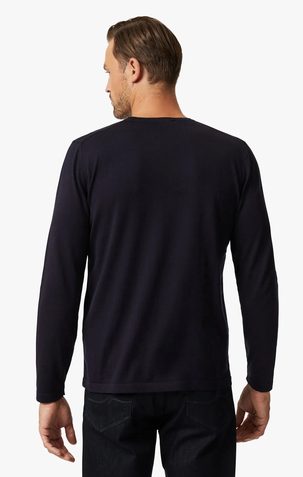 Crew Neck Sweater In Navy