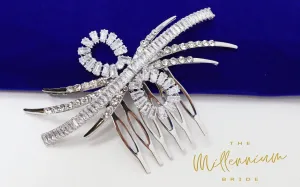 Cubic Zirconia, Diamond Infinite Love Bridal Hair Comb, Bridal Hair Accessories, Wedding Hair Accessory, Bridal Hair Comb.