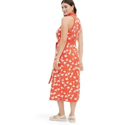 DVF for Target Women's Ginkgo Cherry Tomato Wrap Dress: Bold Elegance