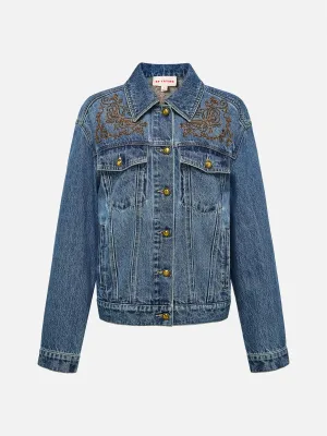 EP YAYING Retro Denim Jacket