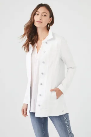 FDJ Long Denim Jacket 1825511-WHT White