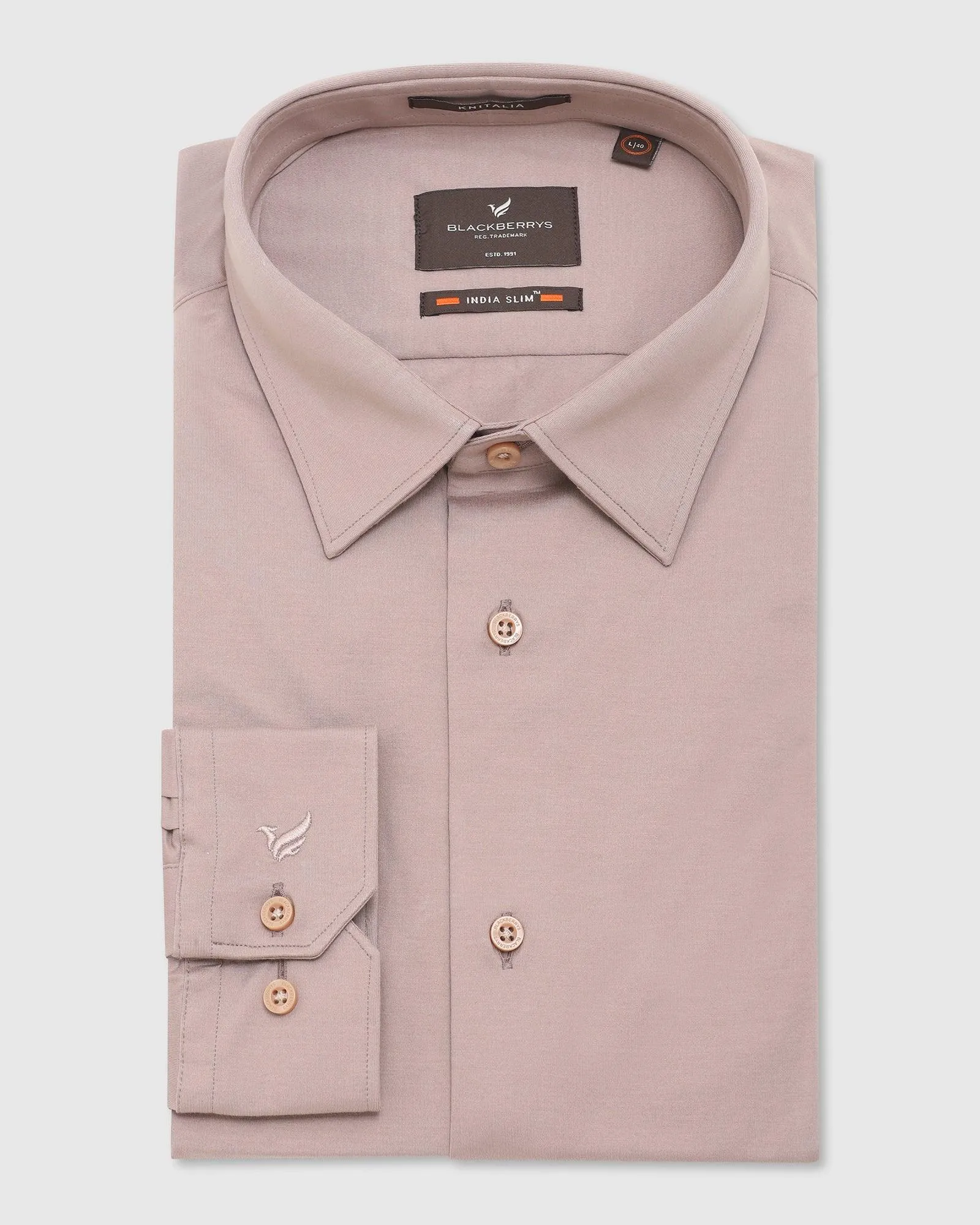 Formal Plum Solid Shirt - Sofok