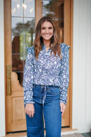 Free People Printed Daybreak Blouse