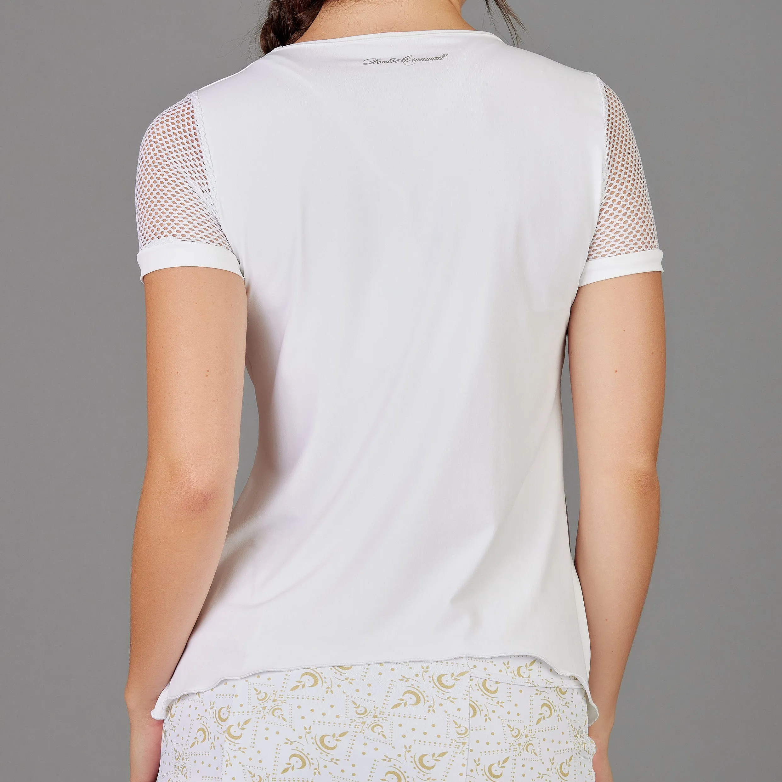 Golden White Cap-Sleeve Top