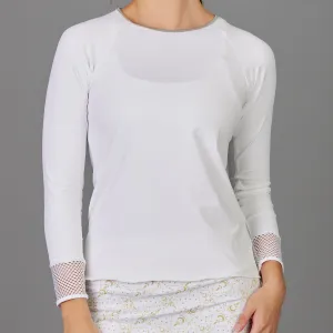 Golden White Long-Sleeve Top