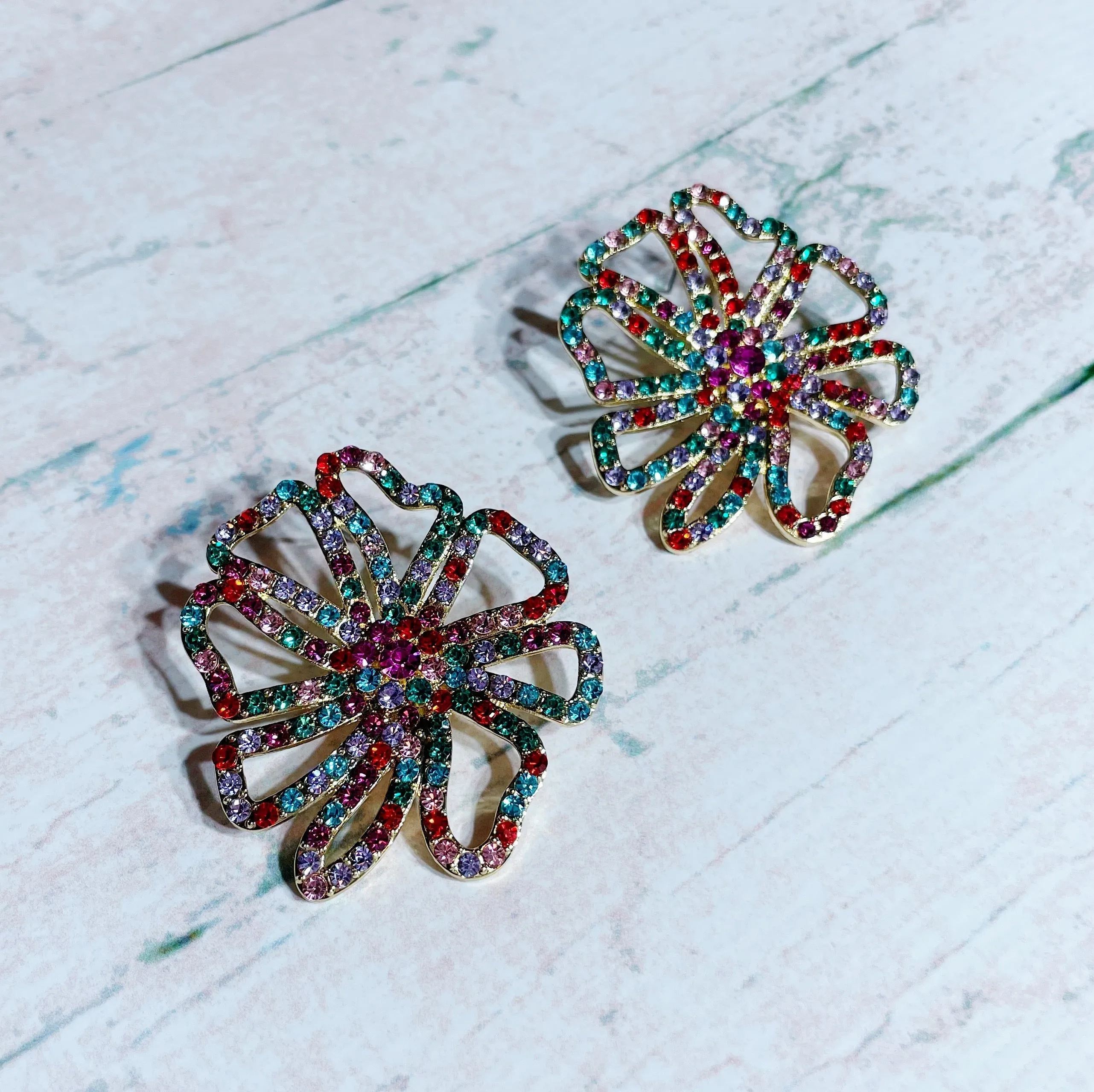 Happy Rose Rainbow Earrings