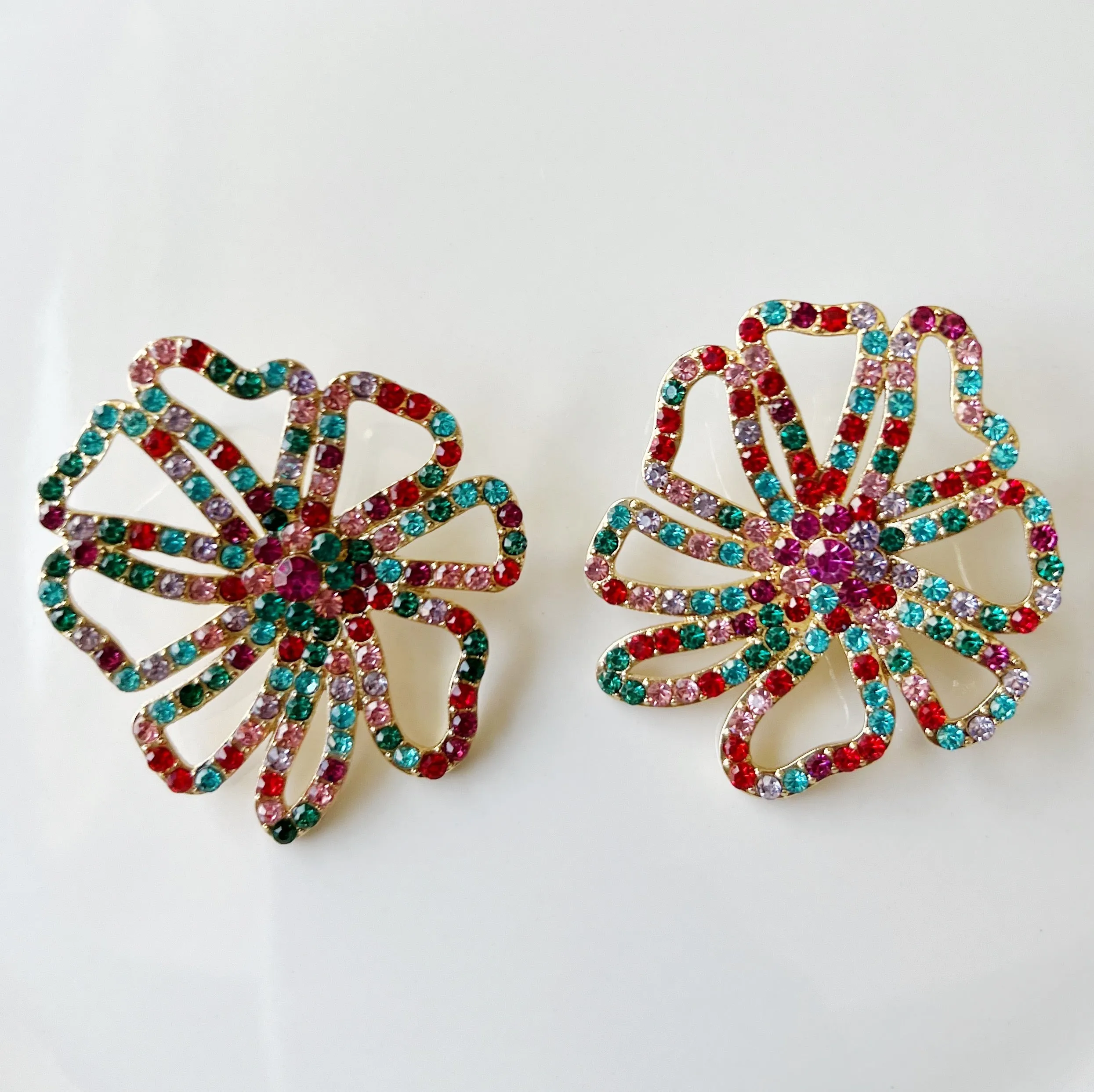 Happy Rose Rainbow Earrings