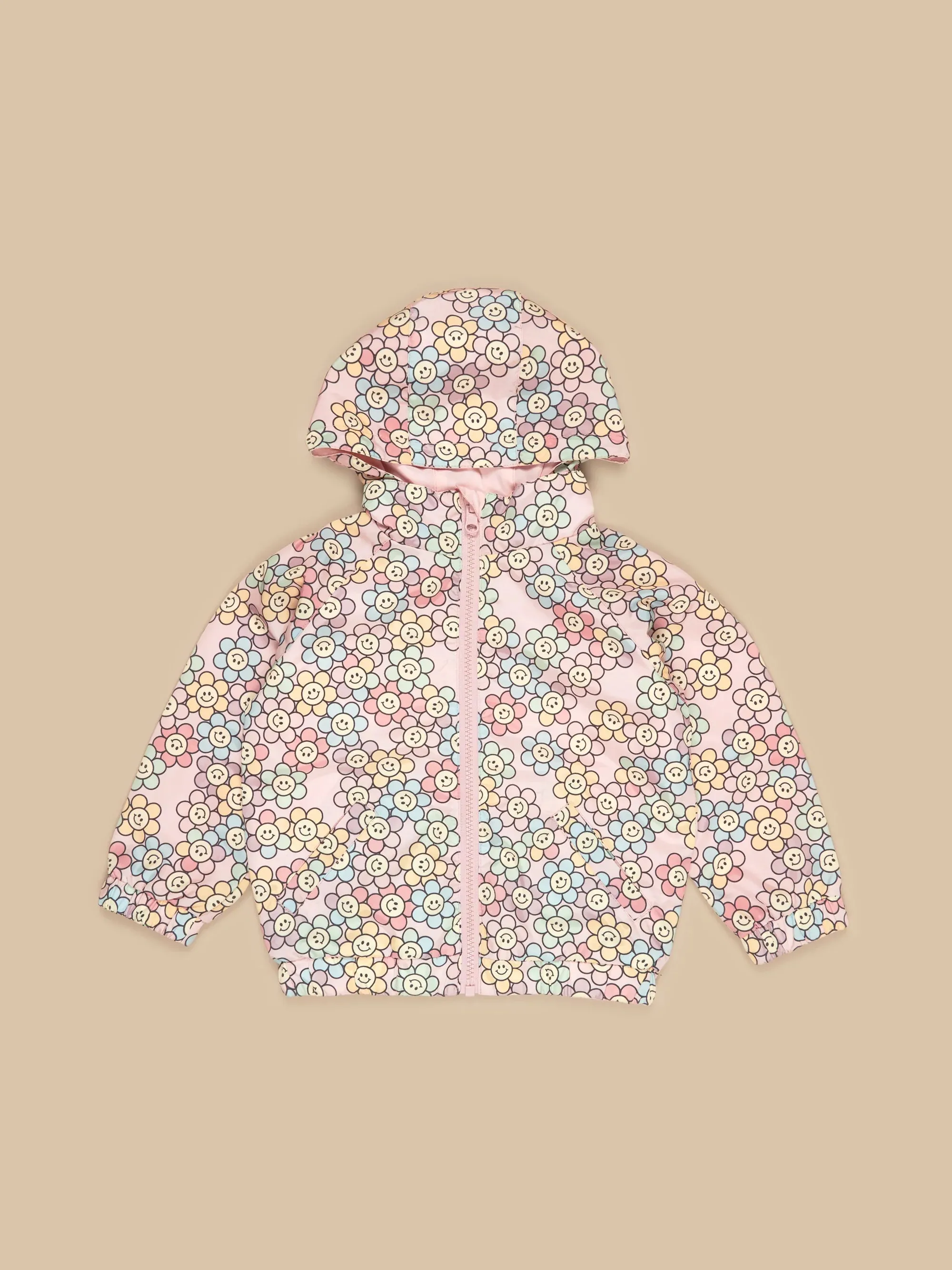 Huxbaby Rainbow Daisy Reversible Rain Jacket