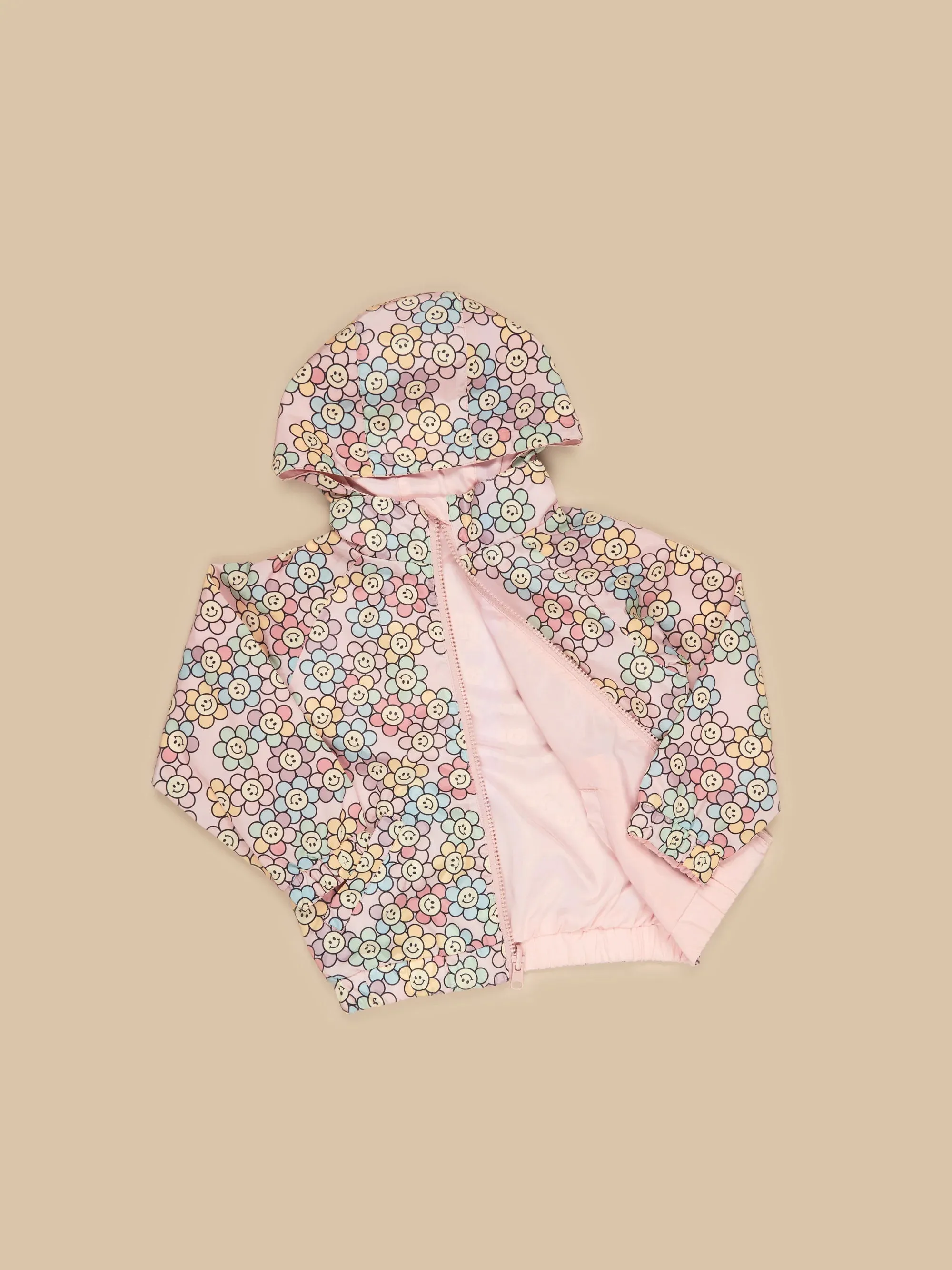 Huxbaby Rainbow Daisy Reversible Rain Jacket