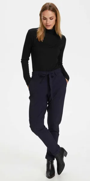 Kaffe Rollneck Top, black