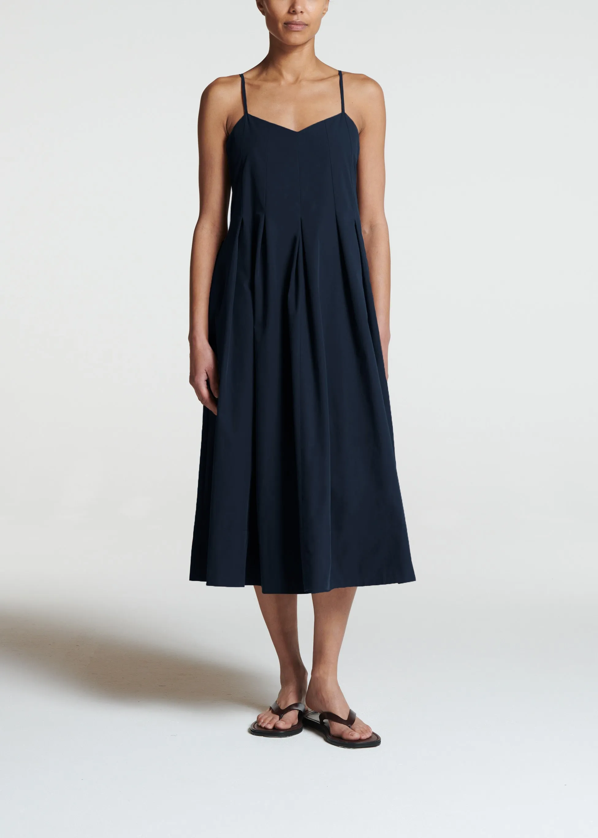 Kate Dress Navy Cotton Poplin