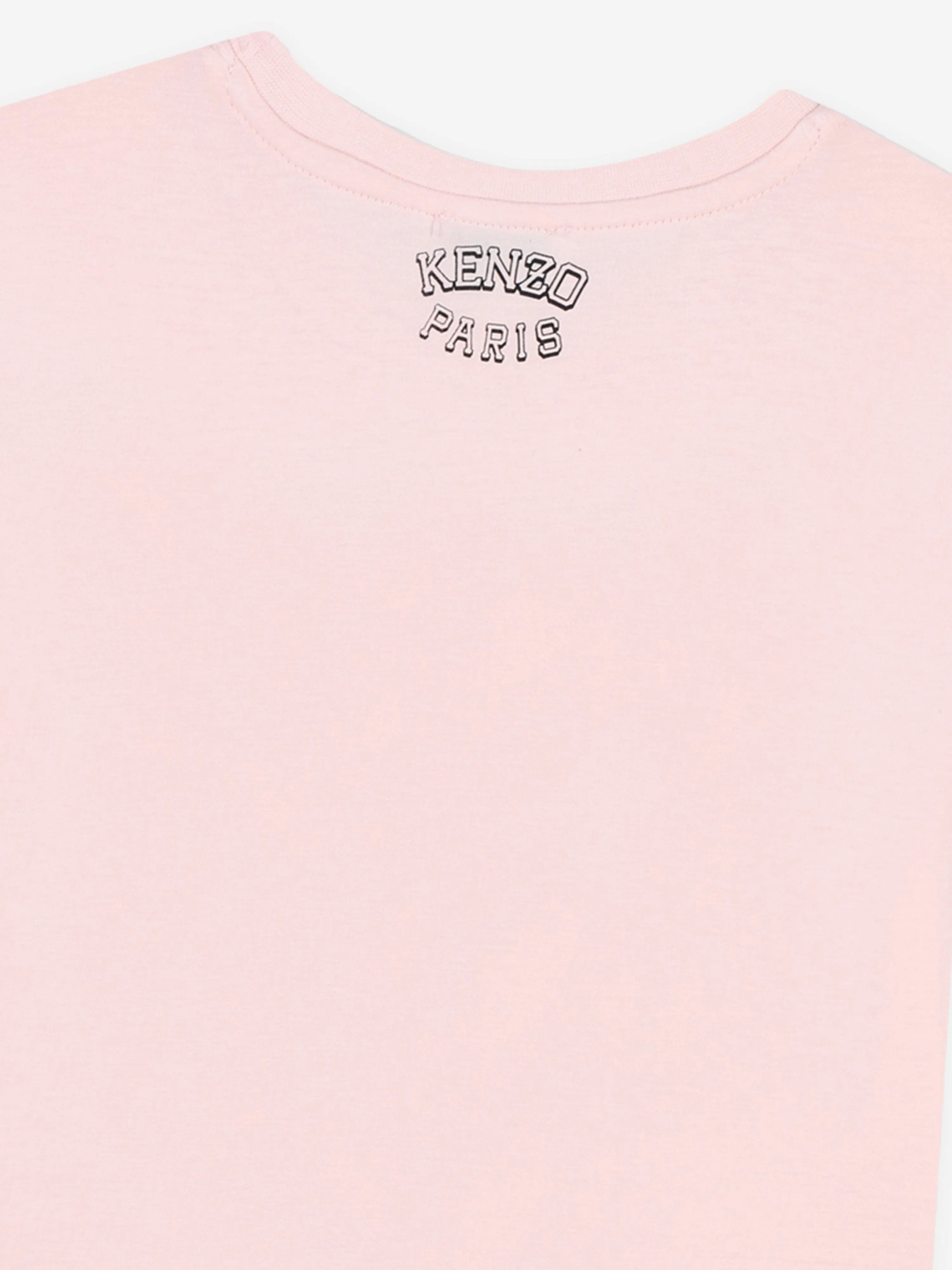 KENZO Girls Tiger Logo Jersey Dress in Pink