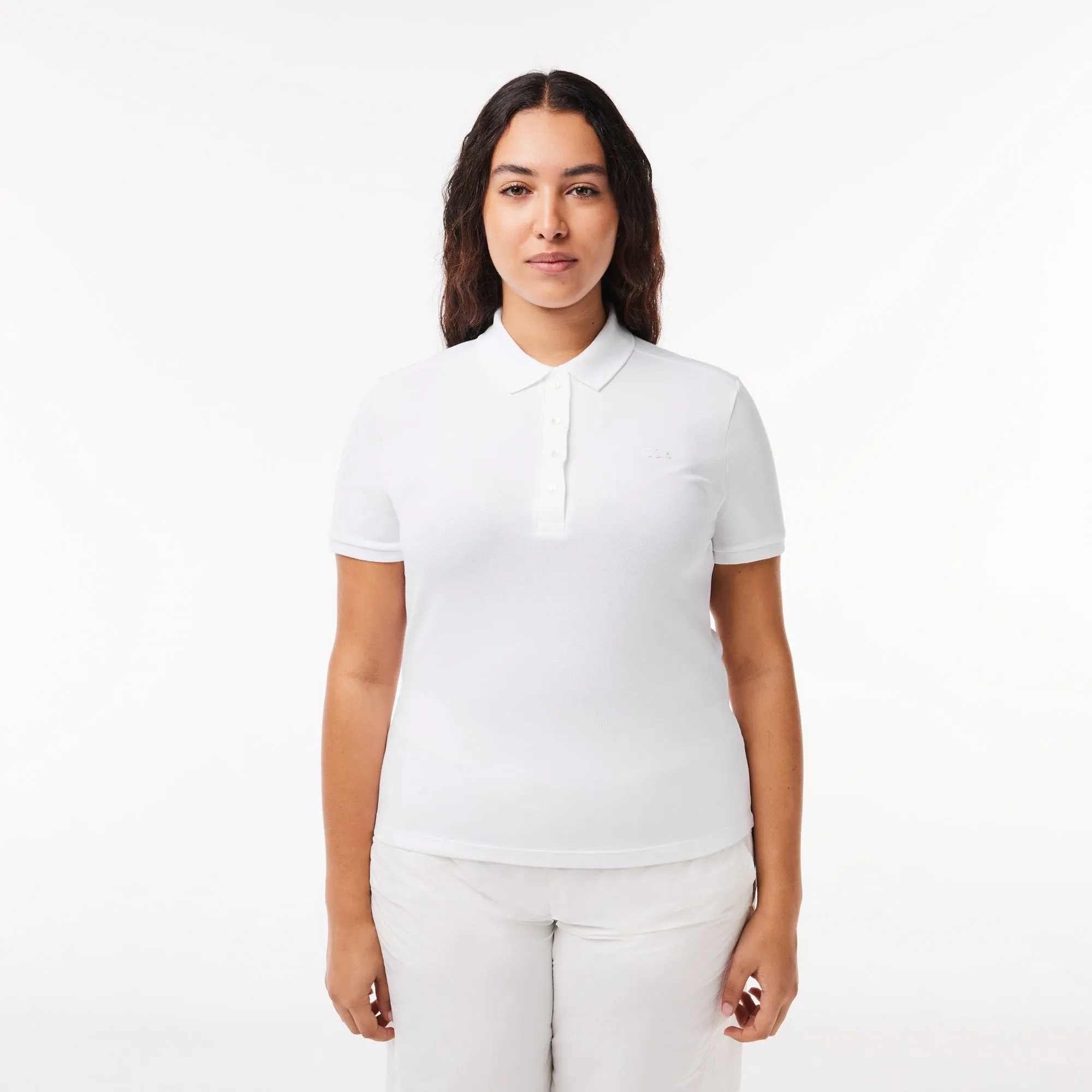 Lacoste Women's Slim fit Stretch Cotton Piqué Polo Shirt