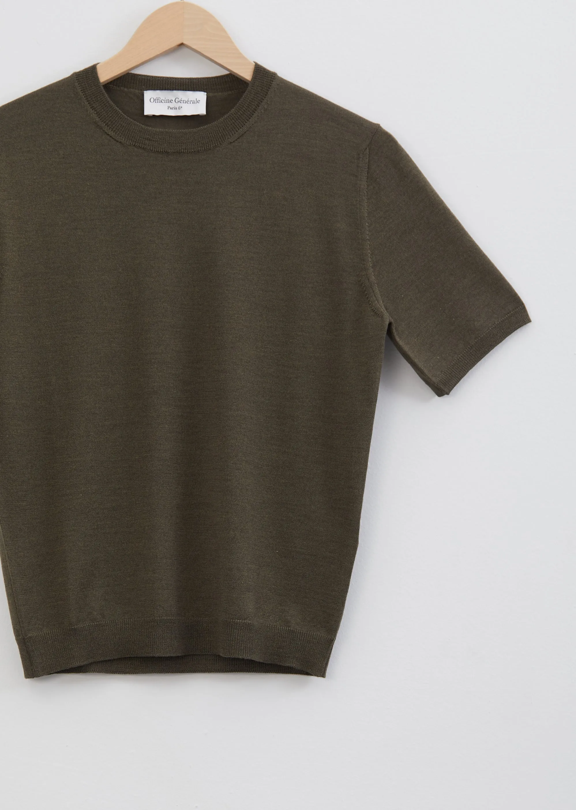 Lara Wool Crewneck — Olive