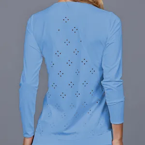 Laser Design Long-Sleeve Top (sky)