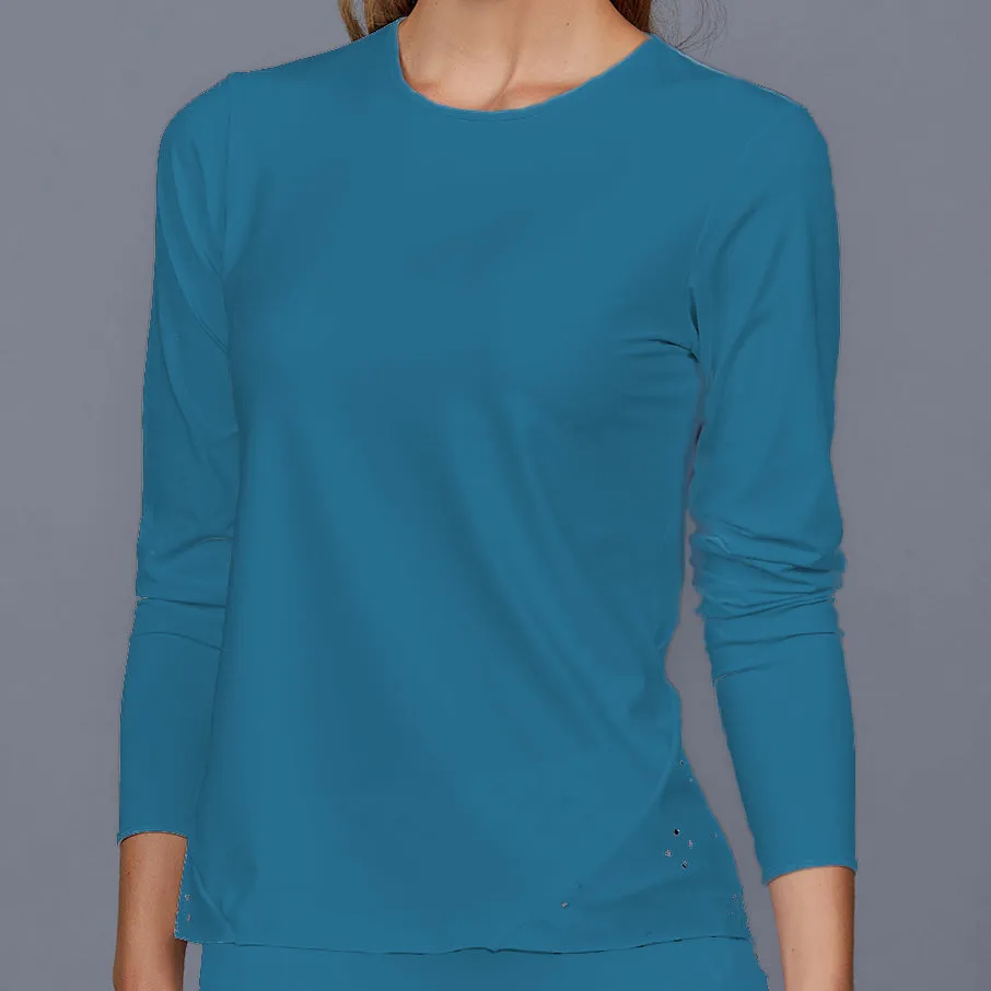 Laser Design Long-Sleeve Top (teal)