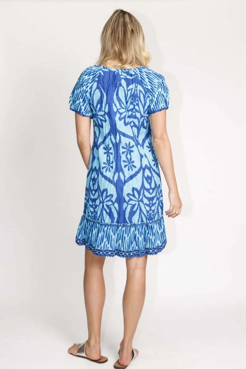 Lula Life Sorrento Shirred Dress Ocean