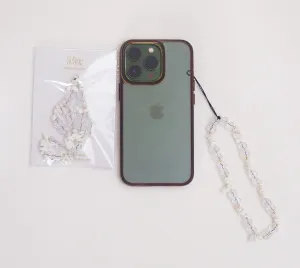 Lulu White & Chipped Beaded Phone Charm