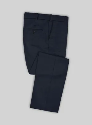 Marco Stretch Navy Blue Wool Pants