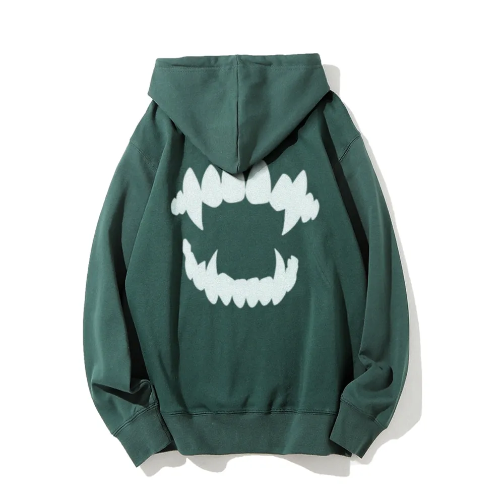 Mens Vampire Teeth Graphic Hoodies