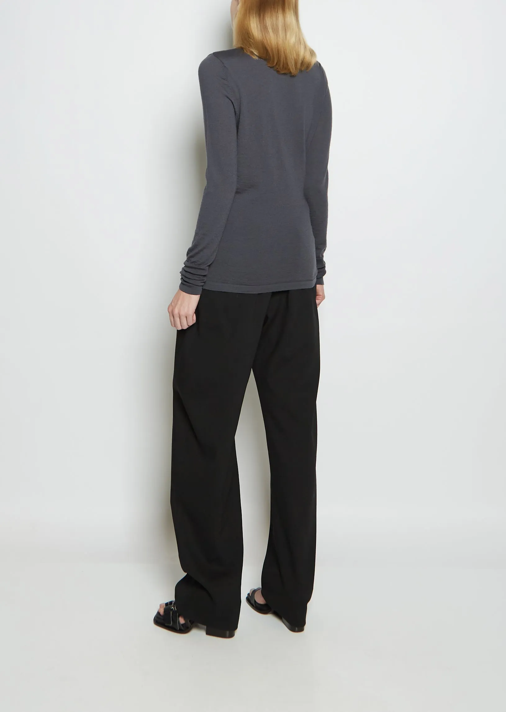 Merino Wool Turtleneck — Asphalt