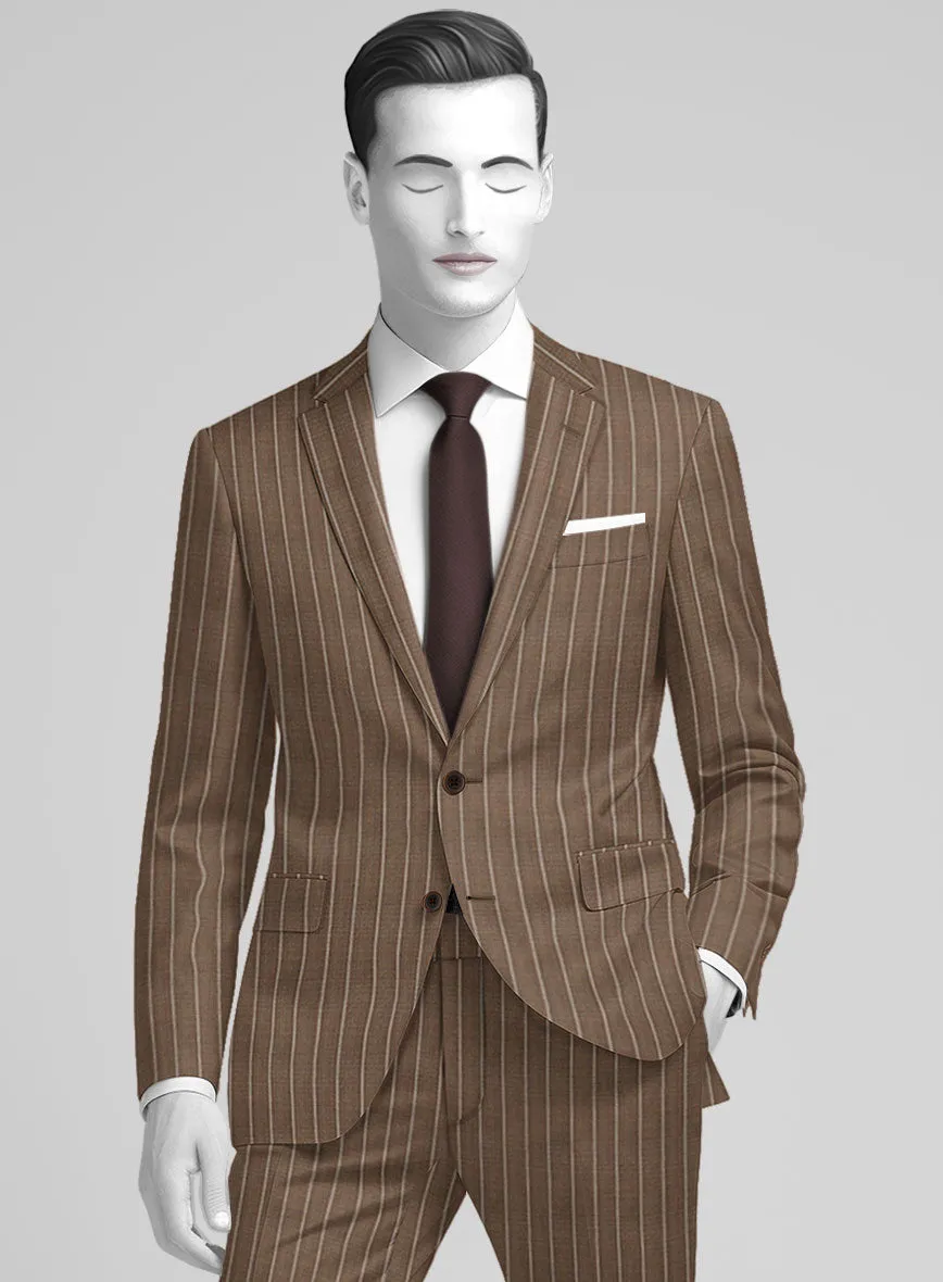 Napolean Gavino Stripe Brown Wool Jacket