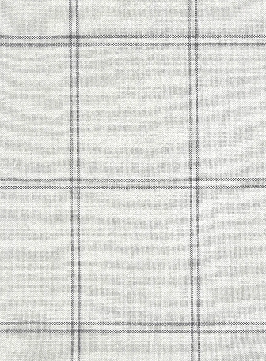 Napolean Noemi Windowpane Light Gray Wool Suit