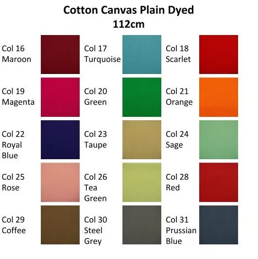 Plain Dyed Canvas Cotton