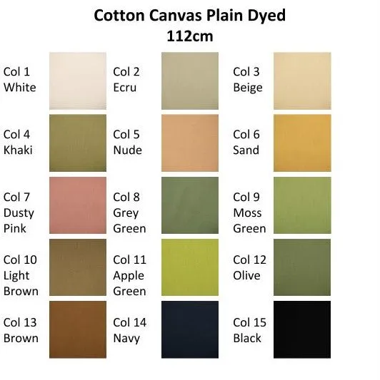 Plain Dyed Canvas Cotton