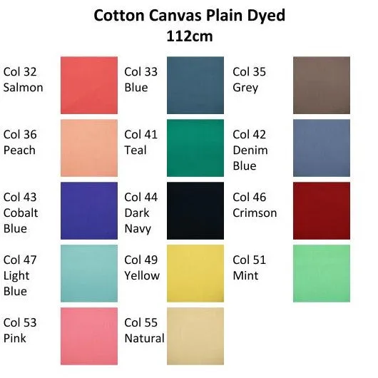 Plain Dyed Canvas Cotton