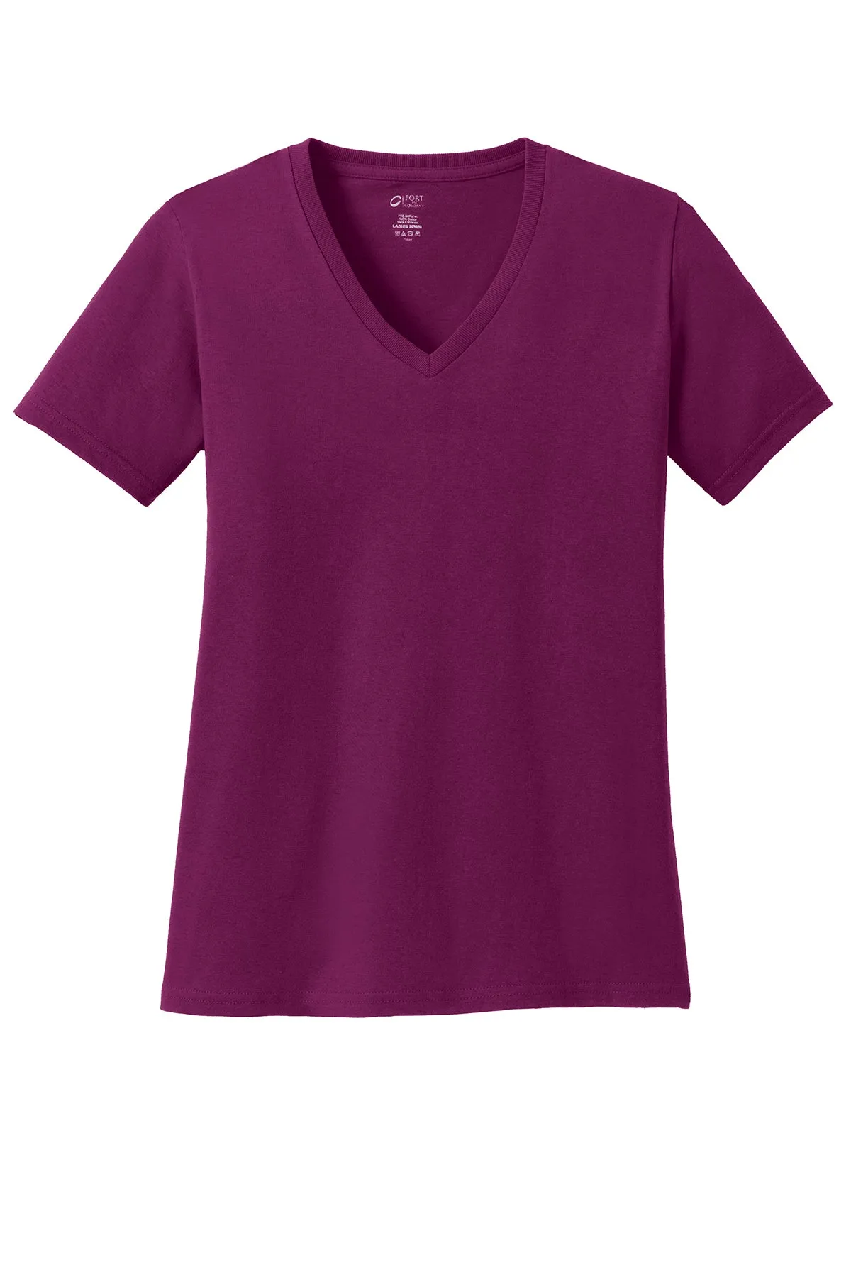 Port & Company® Ladies Core Cotton V-Neck Tee (LPC54V)