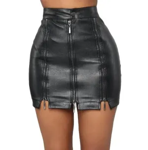 PU Leather Skirt