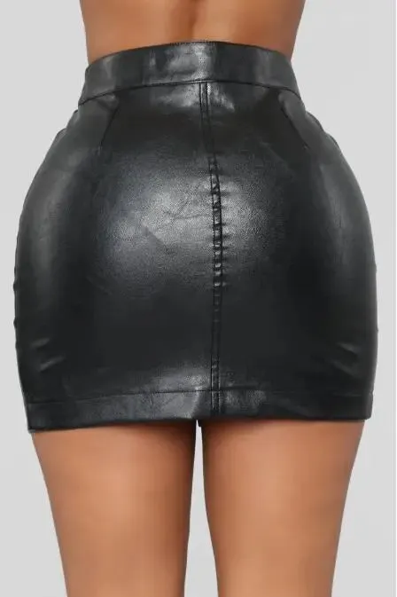 PU Leather Skirt